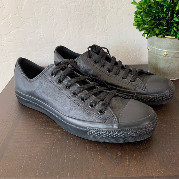 Converse Black Leather Casual Chucks Unisex